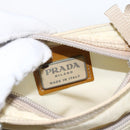 PRADA Shoulder Bag Nylon Ivory Silver Auth LNZ256-19