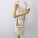 PRADA Shoulder Bag Nylon Ivory Silver Auth LNZ256-23