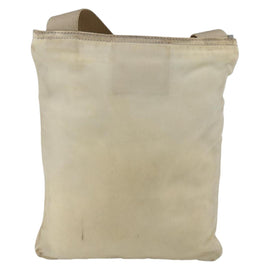 PRADA Shoulder Bag Nylon Ivory Silver Auth LNZ256 - 0