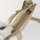 PRADA Shoulder Bag Nylon Ivory Silver Auth LNZ256-6