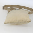 PRADA Shoulder Bag Nylon Ivory Silver Auth LNZ256-5