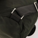 PRADA Backpack Nylon Khaki Silver Auth LNZ259-18