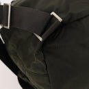 PRADA Backpack Nylon Khaki Silver Auth LNZ259-19