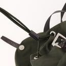 PRADA Backpack Nylon Khaki Silver Auth LNZ259-21
