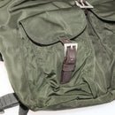 PRADA Backpack Nylon Khaki Silver Auth LNZ259-28