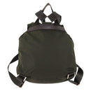 PRADA Backpack Nylon Khaki Silver Auth LNZ259-2