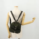 PRADA Backpack Nylon Khaki Silver Auth LNZ259-30