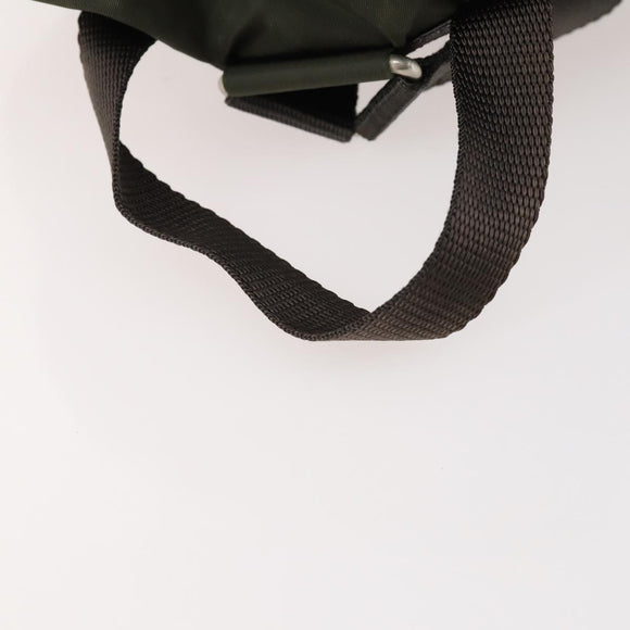 PRADA Backpack Nylon Khaki Silver Auth LNZ259