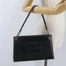 GUCCI Shoulder Bag Patent leather Brown Silver 001 3034 1705 Auth LNZ260-21