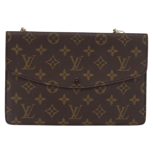 LOUIS VUITTON Monogram Double Rabat Shoulder Bag M51815 LV Auth LNZ263