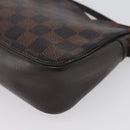 LOUIS VUITTON Damier Ebene Trousse Makeup Pouch N51982 LV Auth LNZ264-16