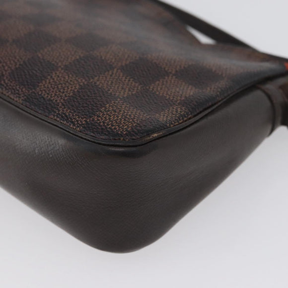 LOUIS VUITTON Damier Ebene Trousse Makeup Pouch N51982 LV Auth LNZ264