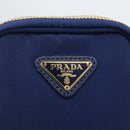 PRADA Shoulder Bag Nylon Blue Gold Auth LNZ265V-17