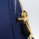 PRADA Shoulder Bag Nylon Blue Gold Auth LNZ265V-10