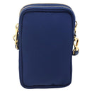 PRADA Shoulder Bag Nylon Blue Gold Auth LNZ265V-2