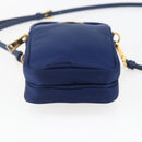 PRADA Shoulder Bag Nylon Blue Gold Auth LNZ265V-5