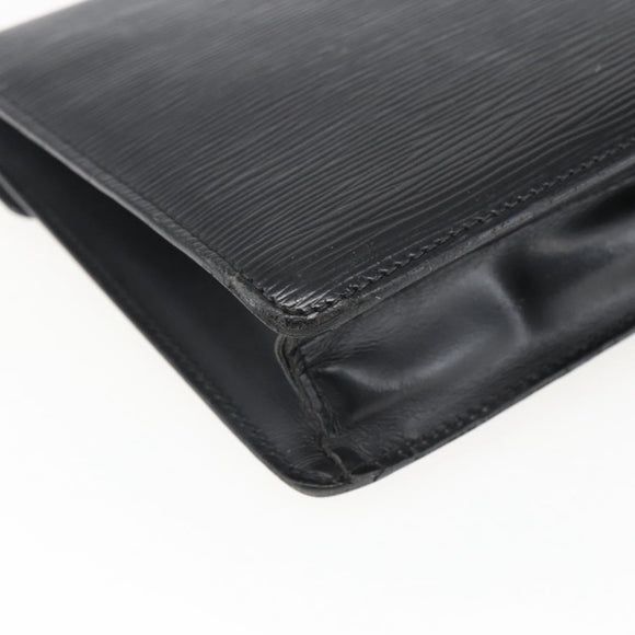 LOUIS VUITTON Epi Serie Dragonne Clutch Bag Black Noir M52612 LV Auth LNZ266