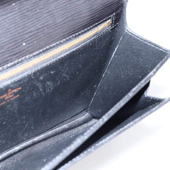LOUIS VUITTON Epi Serie Dragonne Clutch Bag Black Noir M52612 LV Auth LNZ266