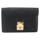 LOUIS VUITTON Epi Serie Dragonne Clutch Bag Black Noir M52612 LV Auth LNZ266-13