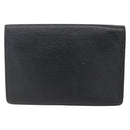 LOUIS VUITTON Epi Serie Dragonne Clutch Bag Black Noir M52612 LV Auth LNZ266-2