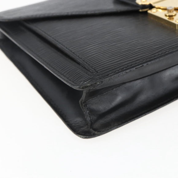 LOUIS VUITTON Epi Serie Dragonne Clutch Bag Black Noir M52612 LV Auth LNZ266