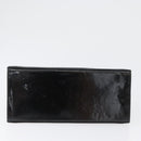 Salvatore Ferragamo Gancini Chain Bag Patent leather Black Gold Auth LNZ268-6