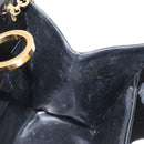 Salvatore Ferragamo Gancini Chain Bag Patent leather Black Gold Auth LNZ268-19