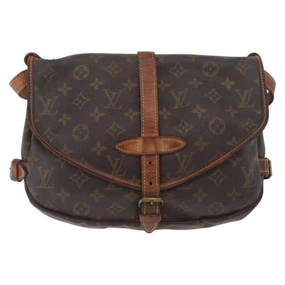LOUIS VUITTON Monogram Saumur 30 Shoulder Bag M42256 LV Auth LNZ272