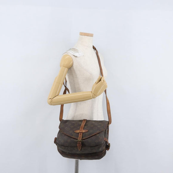 LOUIS VUITTON Monogram Saumur 30 Shoulder Bag M42256 LV Auth LNZ272
