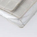 CHANEL New Travel Line Choco Bar Chain Shoulder Bag Nylon Silver CC Auth LNZ273A-15