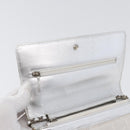 CHANEL New Travel Line Choco Bar Chain Shoulder Bag Nylon Silver CC Auth LNZ273A-21