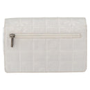 CHANEL New Travel Line Choco Bar Chain Shoulder Bag Nylon Silver CC Auth LNZ273A-2