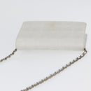 CHANEL New Travel Line Choco Bar Chain Shoulder Bag Nylon Silver CC Auth LNZ273A-6