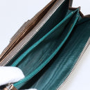 CHANEL Bicolore Lange Portemonnee Leer Goud CC Auth LNZ276V-9