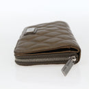 CHANEL Bicolore Lange Portemonnee Leer Goud CC Auth LNZ276V-4
