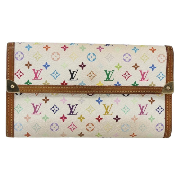 LOUIS VUITTON Multicolor Porte Tresor International Wallet M92659 LV Auth LNZ277