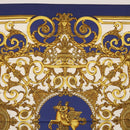 HERMES Carre 90 Scarf ""Les Tuileries"" Silk Blue Auth LNZ279V-3