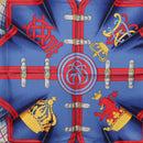 HERMES Carre 90 Scarf ""GRANDE TENUE"" Silk Blue Auth LNZ280M-6