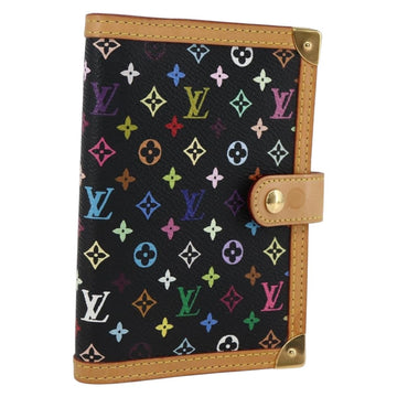 LOUIS VUITTON Multicolor Agenda PM Day Planner Cover Black R20895 Auth LNZ285V