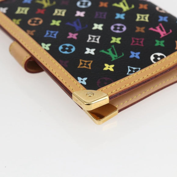 LOUIS VUITTON Multicolor Agenda PM Day Planner Cover Black R20895 Auth LNZ285V