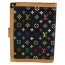 LOUIS VUITTON Multicolor Agenda PM Day Planner Cover Black R20895 Auth LNZ285V-3