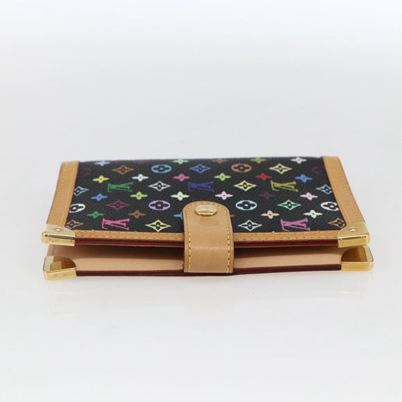 LOUIS VUITTON Multicolor Agenda PM Day Planner Cover Black R20895 Auth LNZ285V