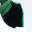 CELINE Circle Shoulder Bag Leather Green Gold Auth LNZ294V-18
