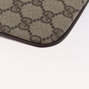GUCCI GG Supreme Web Sherry Line Bag PVC Beige Gold 904 02 047 Auth LNZ296-12