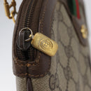 GUCCI GG Supreme Web Sherry Line Bag PVC Beige Gold 904 02 047 Auth LNZ296-14