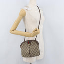 GUCCI GG Supreme Web Sherry Line Bag PVC Beige Gold 904 02 047 Auth LNZ296-22