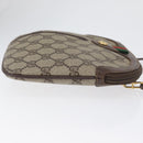 GUCCI GG Supreme Web Sherry Line Bag PVC Beige Gold 904 02 047 Auth LNZ296-4
