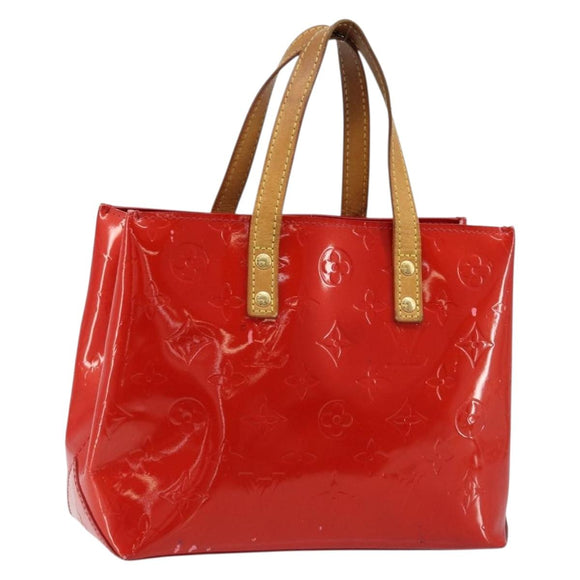 LOUIS VUITTON Monogram Vernis Reade PM Hand Bag Red Rouge M91088 LV Auth LNZ297