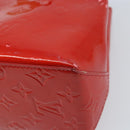 LOUIS VUITTON Monogram Vernis Reade PM Hand Bag Red Rouge M91088 LV Auth LNZ297-15