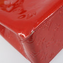 LOUIS VUITTON Monogram Vernis Reade PM Hand Bag Red Rouge M91088 LV Auth LNZ297-16